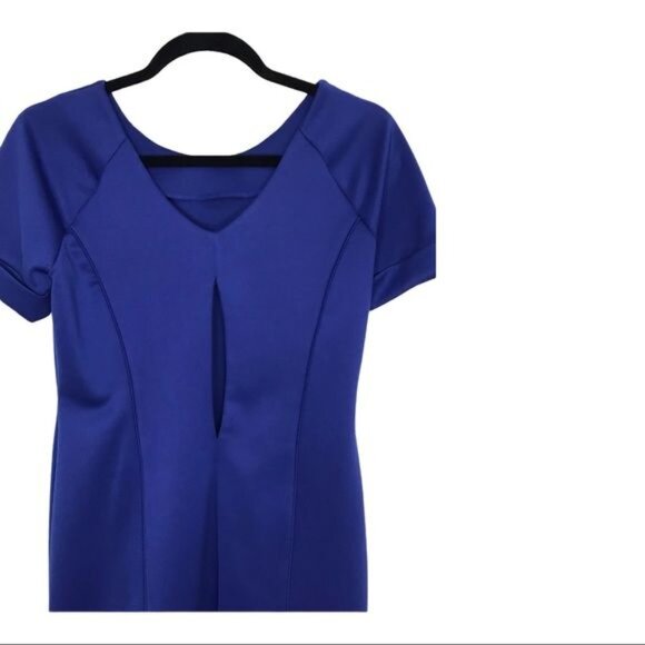 Green Envelope Sheath Dress NWT Casual Couture Cobalt Blue Dress Women’s Medium - Picture 9 of 10
